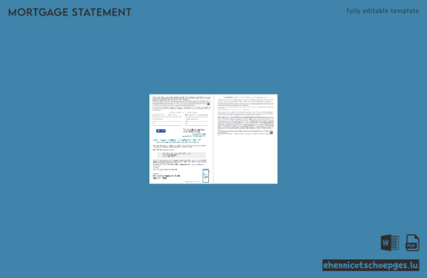 USA Nebraska Five Points Bank Hypothekendarlehensabrechnung in Word- und PDF-Format, 4 Seiten, Beispielvorschau (3-4 Seiten)